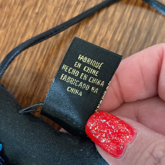 Forever 21 woman’s Flippable blue green sequin crop tank top spaghetti straps - Picture 9 of 13